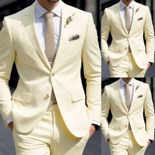 Formal Groomman's Suit for Wedding Regular Fit Prom Banquet 2Pcs Men Suits