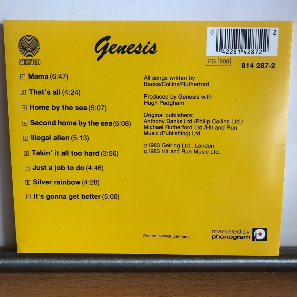 GENESIS - Genesis -  CD  1983 - Bild 2 von 3