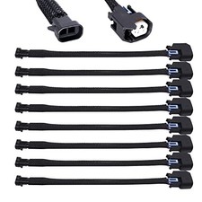 Fuel Injector Connector 8 PCS Pigtail Connectors Wire Terminals Delphi To EV6