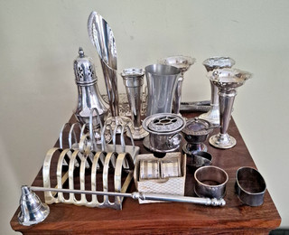 Vintage Job Lot Silver Plate/EPNS Pewter & Stainless Steel Collectables