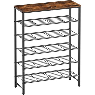 Sturdy Multi-Tier Shoe Rack Organizer Space Saving Metal Storage Entryway Closet