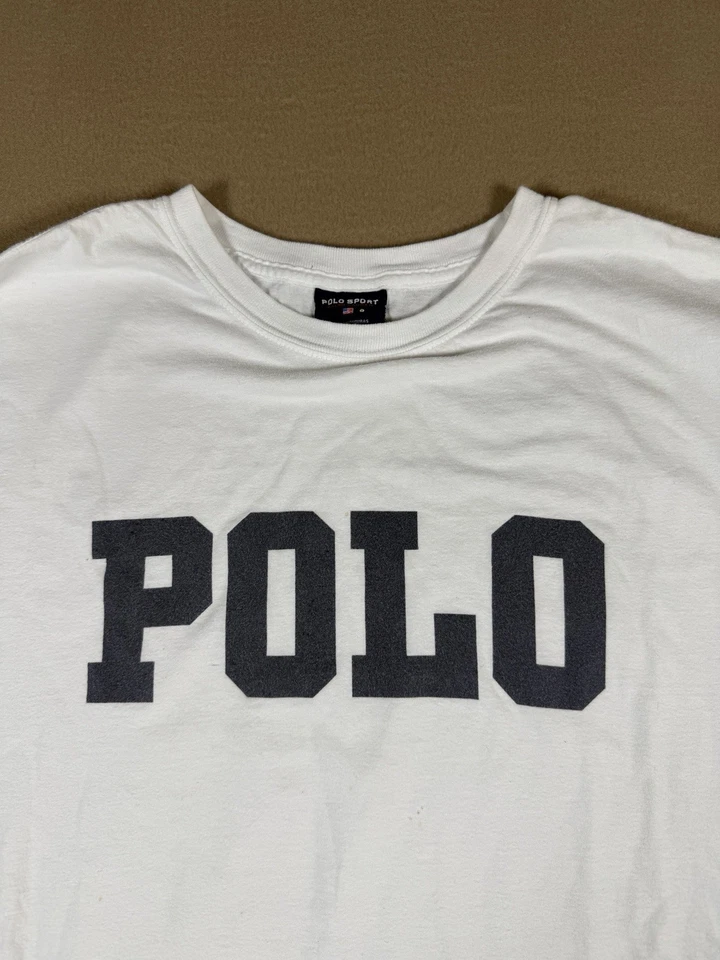 Vintage 90's Polo Sport Ralph Lauren Spellout Short Sleeve T-Shirt Mens Size XL - Image 2 of 4
