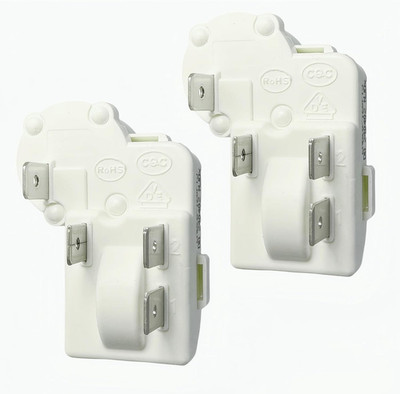 2 Pack 4 Pins Refrigerator Compressor PTC Starter Relay Protector | Compatible