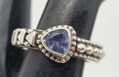 Elgin Tom Sterling Silver & Amethyst Ring Size 8