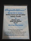 Stephen Curry 2025-26 Topps Holiday Red Glitter Autograph Redemption/10 Oh My!