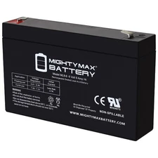 Mighty Max 6V 9Ah AGM F2 Terminal Battery Compatible With Topin TP6-6.5