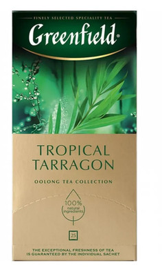 GREENFIELD OOLONG GREEN TEA Tropical Tarragon Apple Pineapple RF NO GMO Russia