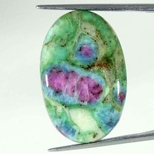 26.60Cts Natural Ruby In Fuchsite Oval Cabochon Loose Gemstone 18x28x5mm