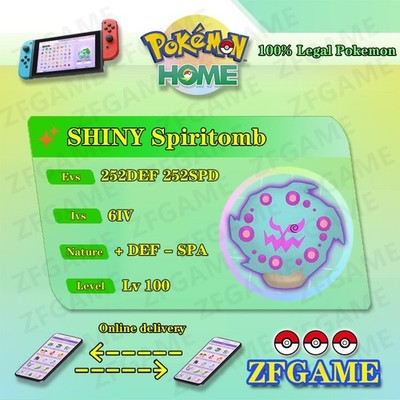  6IV SHINY Spiritomb + EVS  POKEMON HOME Champions Online delivery 