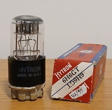 Vintage Tested Strong CBS Hytron 6H6GT Vacuum Tube