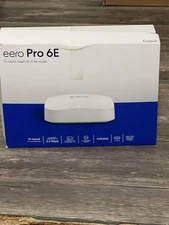eero Pro 6E Tri-Band AXE5400 Wi-Fi 6E Mesh Router - White New In Rough Box
