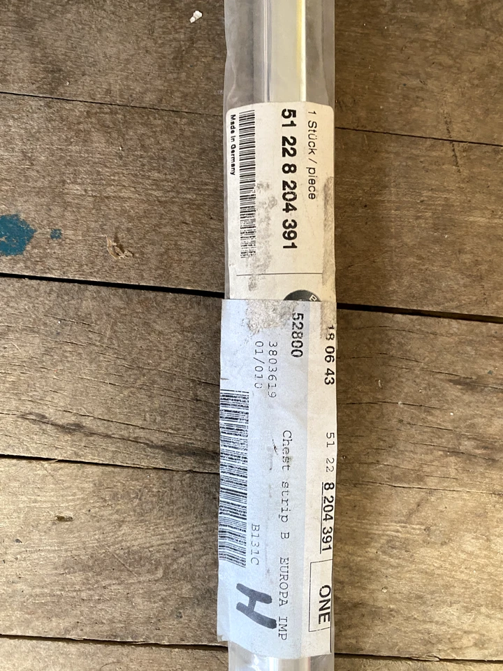 BMW M5 1997-2003, serie 5 riel exterior izquierdo moldura OEM 51227044901 Foto 3 de 4