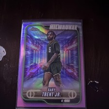 2024-25 Topps Chrome Gary Trent Jr. Pink Refractor #81 Milwaukee Bucks NBA