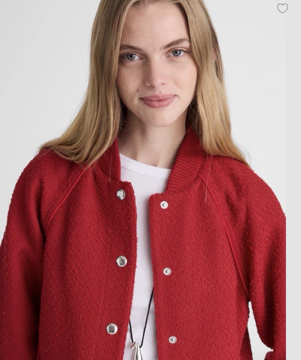 MADEWELL MEDIUM Raglan Bomber Jacket in Tweed NY635 | eBay