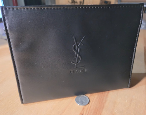Yves Saint Laurent YSL Beauty BlackSignature Cosmetic Pouch New #E2-5