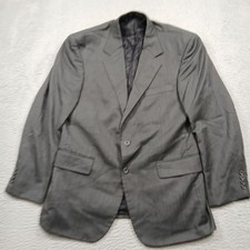 Oscar de la Renta Menswear Gray 100 Wool Blazer Jacket Size 42R W36