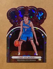 Maglia 2022-23 Panini Crown Royale Chet Holmgren Rookie Rosa RC #7/75 Numero 1/1