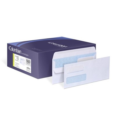#10 Double-Window Self-Seal Security Envelopes, For Business Statements, Invo...