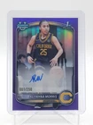 ALIYAHNA MORRIS 2025-26 BOWMAN CHROME U 1ST PURPLE REFRACTOR AUTO /250 Q5692