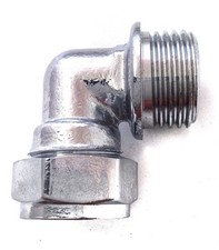 BAG OF 2 - 15mm x 1/2" Male Chrome Elbows - FREE Next-Day Delivery