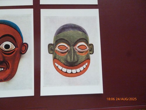 BRITISH MUSEUM x 6 MASK CEYLON DEVIL DANCERS UNWRITTEN POSTCARDS - Picture 7 of 13
