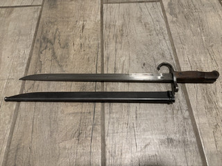 WWII Japanese Type 30 Arisaka Bayonet w/scabbard Early Tokyo Arsenal Production