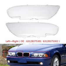 2X Scheinwerferglas Streuscheibe Abdeckung L+R für BMW 5er E39 96-03