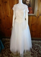 Amy Lee Ball Gown Size 14 Informal Lace Off Shoulder Neckline Beautiful #31 SALE