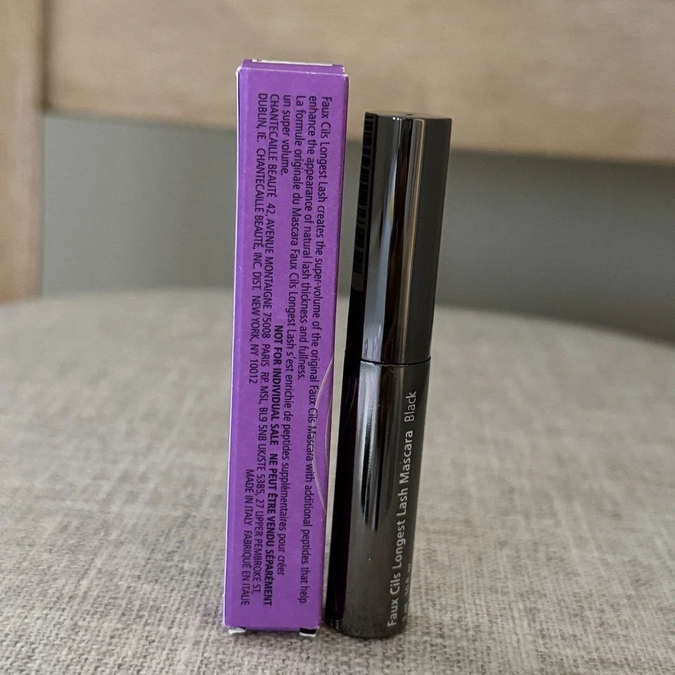 Máscara de pestañas más larga Chantecaille Faux Cils negra 0,14 oz 4 g tamaño de viaje nueva en caja Foto 2 de 2