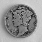 1931-D MERCURY DIME VINTAGE COLLECTABLE