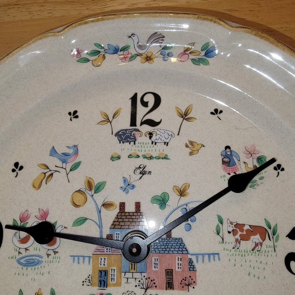 Reloj Heartland International Vintage Placa de Gres 10.5 Pulgadas Foto 2 de 4