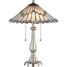 Dale Tiffany STT17022 Evelyn Table Lamp Brushed Nickel