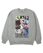 Taylor Swift The Eras Tour Sweatshirt Crewneck Gray - Size Large