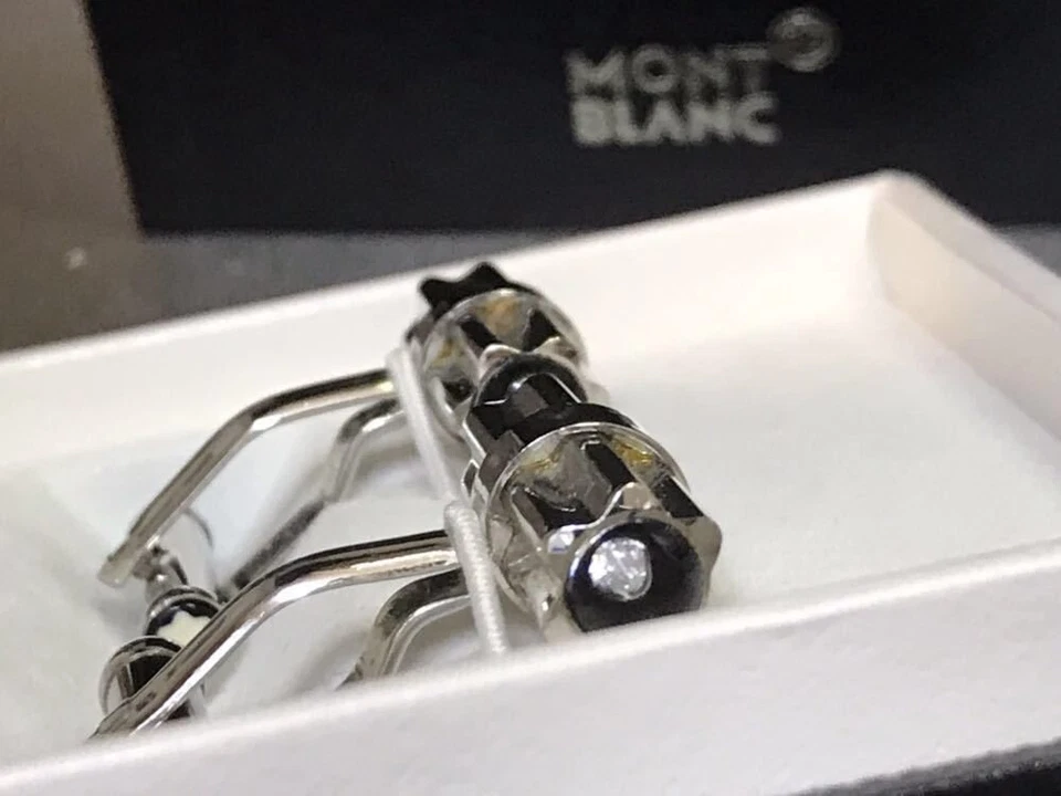 Ограниченный бриллиант Montblanc стороне 4 точки 100-летие запонки б/у с коробкой - Изображение 4 из 4
