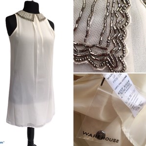 warehouse embellished collar dress