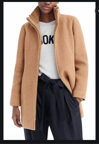 Cappotto J CREW Lodge in tessuto italiano da stadio lana K0896 $350 ghianda erica - Foto 8 di 8