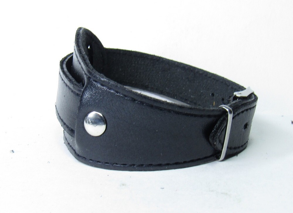 Bracelet De Montre Cuir Noir 16 Mm – Vintage URSS Années 80