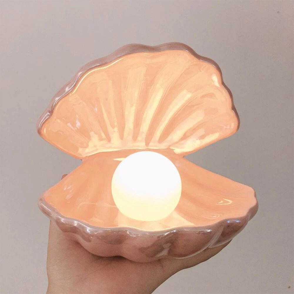 Mermaid shell night light deals