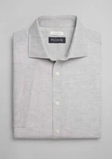 Jos. A. Bank Men's Tailored Fit Linen Cotton Shirt Size 4X NWT Gray Button Front