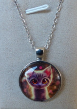 Collier Pendentif Chat Modèle 6 avec Chaine en Acier - Bijoux des Lys