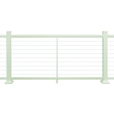 Williams Powder Coated Aluminum White 6'  Cable Level Rail Full Frame Kit