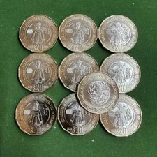 1523-2023 Mexico 20 Pesos 500 th Anniv. villa de Colima BU lot of 10