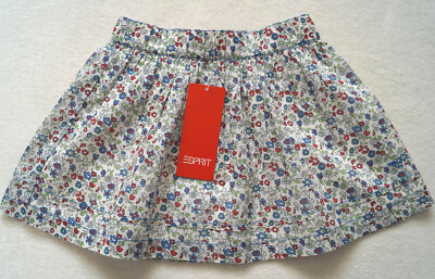 ESPRIT Mädchen Rock Baumwolle  Gr. 98 geblümt  29,95   NEU
