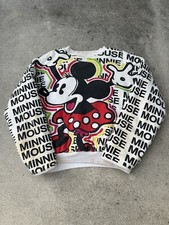 Vintage 90s Minnie Mouse Disney Reversible All Over Print Sweatshirt Size Medium