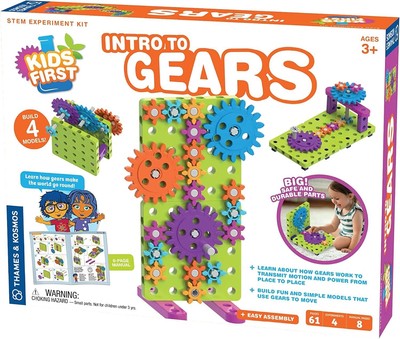 Thames & Kosmos Kids First: Intro to Gears STEM Experiment Kit for Medium 