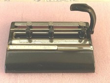 Vintage Master Products Heavy Duty 3 Hole Punch Model 325 Adjustable USA