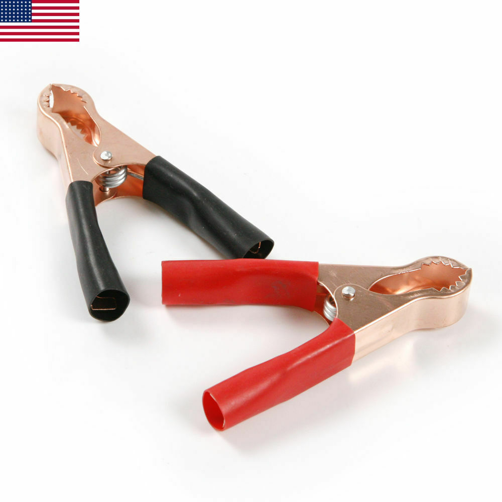 20pcs 80mm 50A Red & Black Car Battery Test Lead Clip Crocodile Alligator Clamps