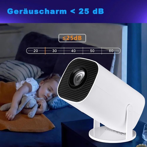 HD Mini Proyector Inteligente Cine de Bolsillo Portátil Bluetooth Android Cine en Casa Proyector - Imagen 4 de 12
