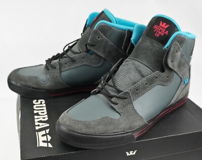 Chaussures Skate Supra Vaider LC – Gris/gris Cuir – Taille US 8 – Neuves Avec étiquettes