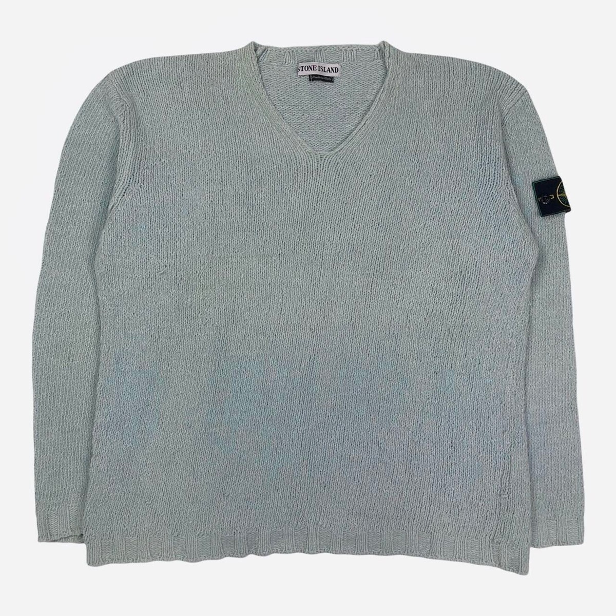 Vintage Stone Island Knit 90s Green Edge Chunky Jumper Sweatshirt Size  Large | eBay